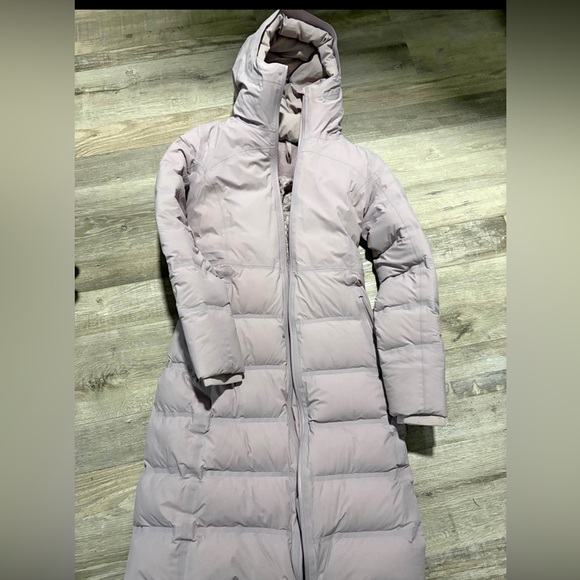 lululemon athletica Jackets & Blazers - Long Hooded Puffer Coat in Light Mauve